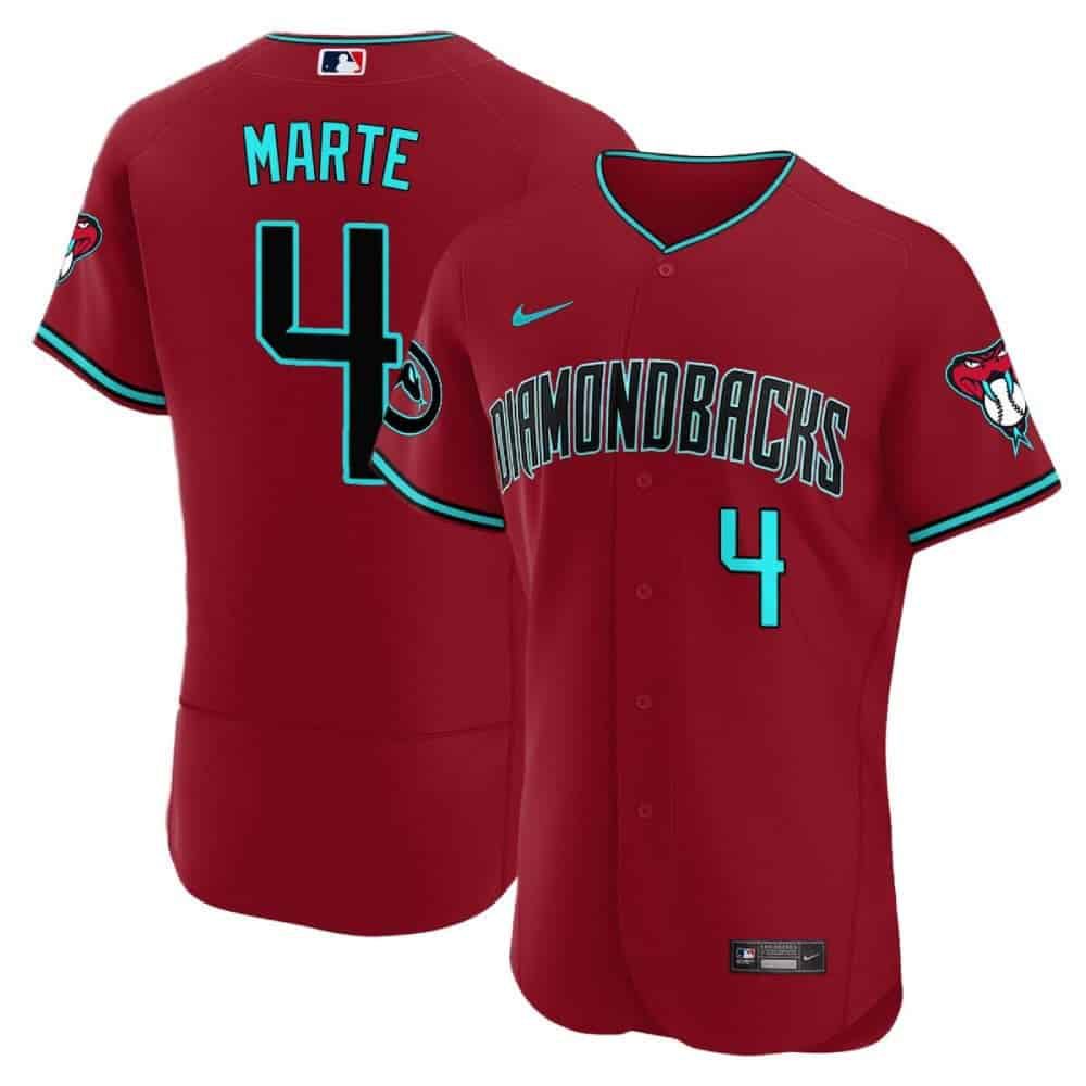 Men Arizona Diamondback #4 Marte Red 2024 Nike Flex Base MLB Jersey->arizona diamondback->MLB Jersey
